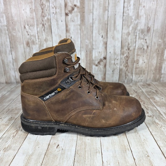 Carhartt Work Boots Leather Steel Toe Waterproof‎ CMW6174 Brown US 11W - Picture 1 of 8